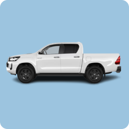 Promotional image of the toyota hilux highdeck to indicate the option to upgrade your rental car with full insurance