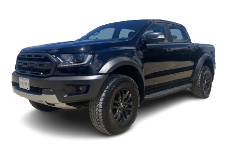 Elegant side profile of the Ford Raptor Pickup, emphasizing its streamlined contours, robust wheel design, and distinctive body lines.
