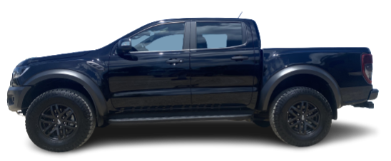 Schitterende Ford Raptor waarbij het strakke ontwerp, de indrukwekkende aanwezigheid en geavanceerde functies worden benadrukt.