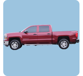 Promotional image of the Chevrolet Silverado to indicate the option to upgrade your rental car with full insurance.