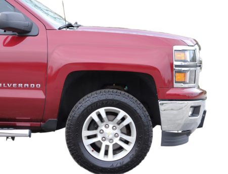 Rear view of Chevrolet Silverado with reverse camera, highlighting safety features.